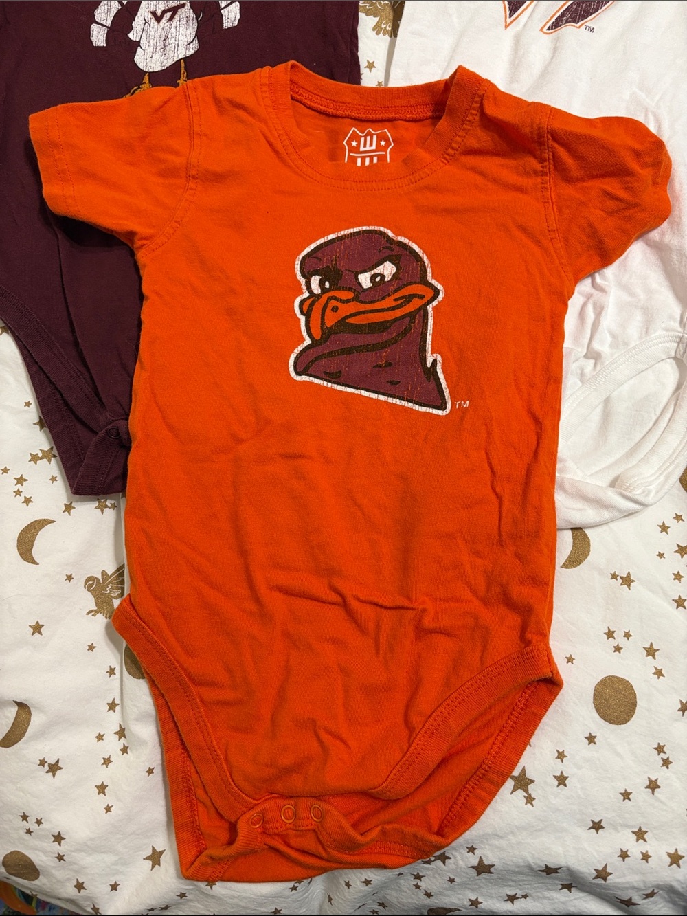 3 Virginia Tech Infant Bodysuit Set - Orange, Maroon, White 24 month - Picture 3 of 8